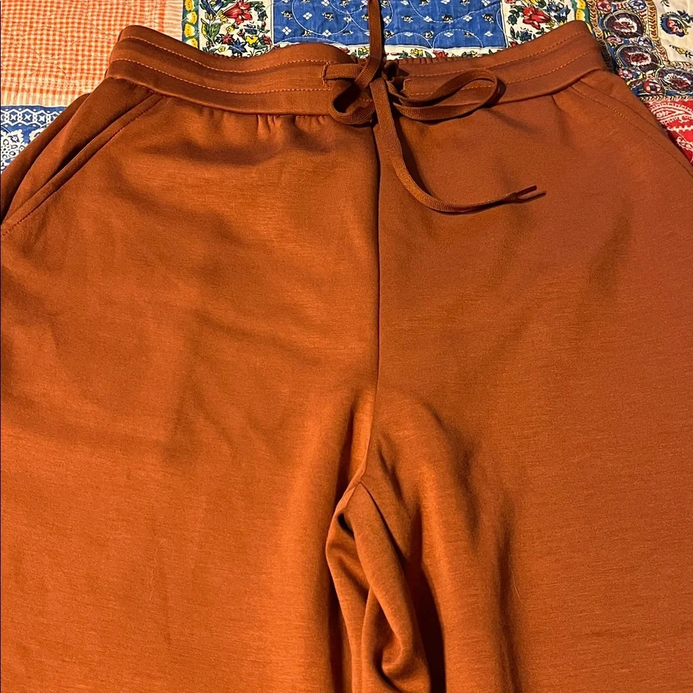 Women’s Pant outfit. Half-Zip Pullover Sweater – Rust Orange and matching pants. - Picture 5 of 9